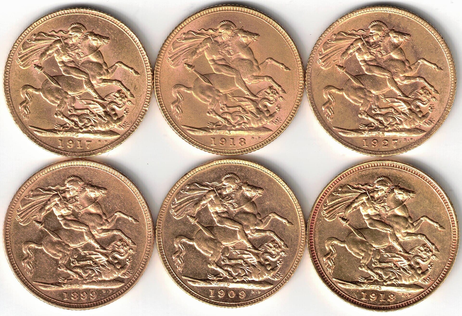 A pile of gold coins