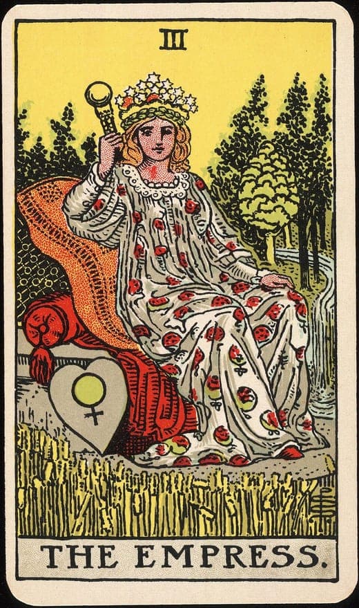 The Empress tarot card from the Rider-Waite-Smith deck